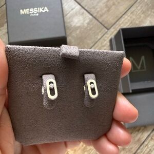 Messika Move Uno Ear Studs White Gold with Diamond